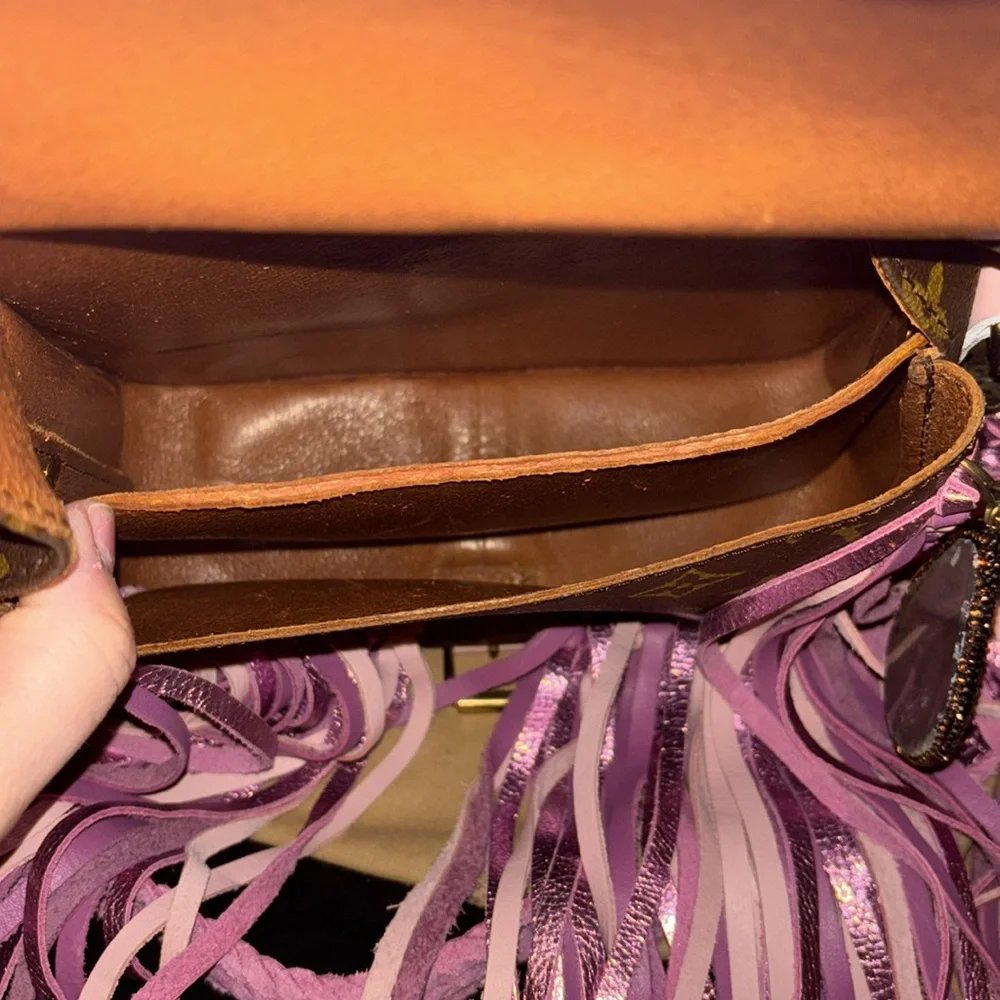 SOLD Vintage Boho Gorgeous Recycled LV Bag - Picture 7 of 11